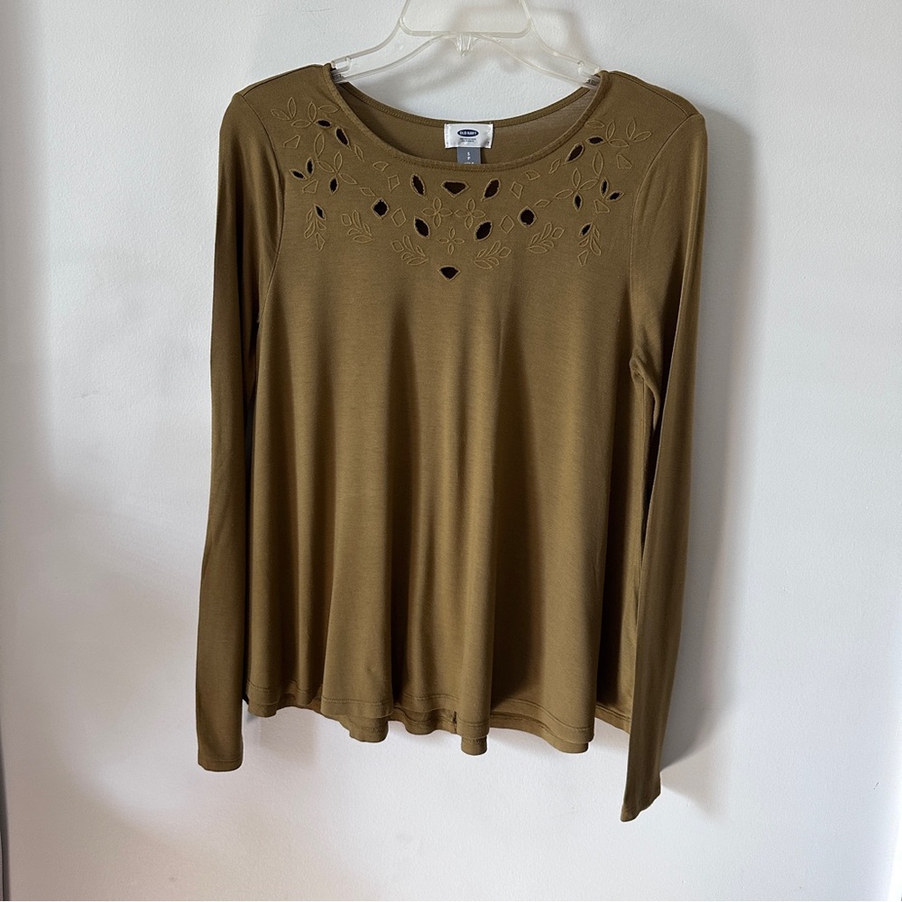 OLD NAVY | Women’s Long Sleeve Olive Green Swing Top size Small